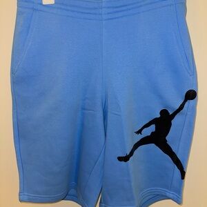 Jordan Blue Athletic Shorts with Jumpman Graphic